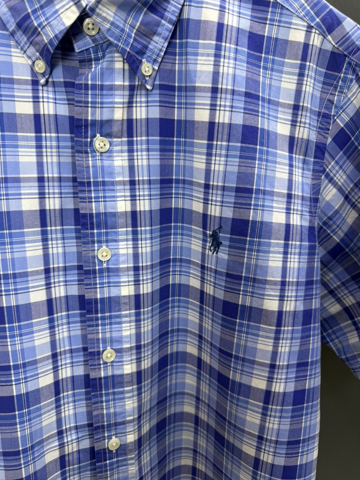 Ralph Lauren Ralph Lauren Plaid Shirt Short Sleeve Blue Size M Size US M / EU 48-50 / 2 - 4 Thumbnail