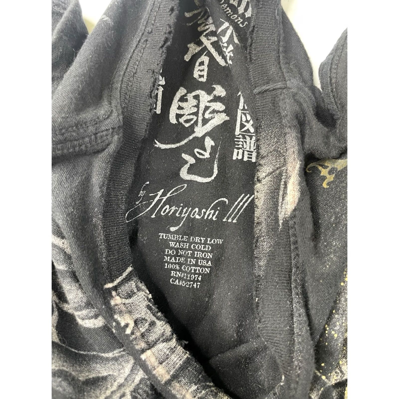 Affliction Y2K Affliction Heroes & Demons T-shirt Black Large L Mens Crew Neck Graphic Print Short Sleeve Cotton Knit Relaxed Big & Tall Affliction Brand Size US L / EU 52-54 / 3 - 3 Thumbnail
