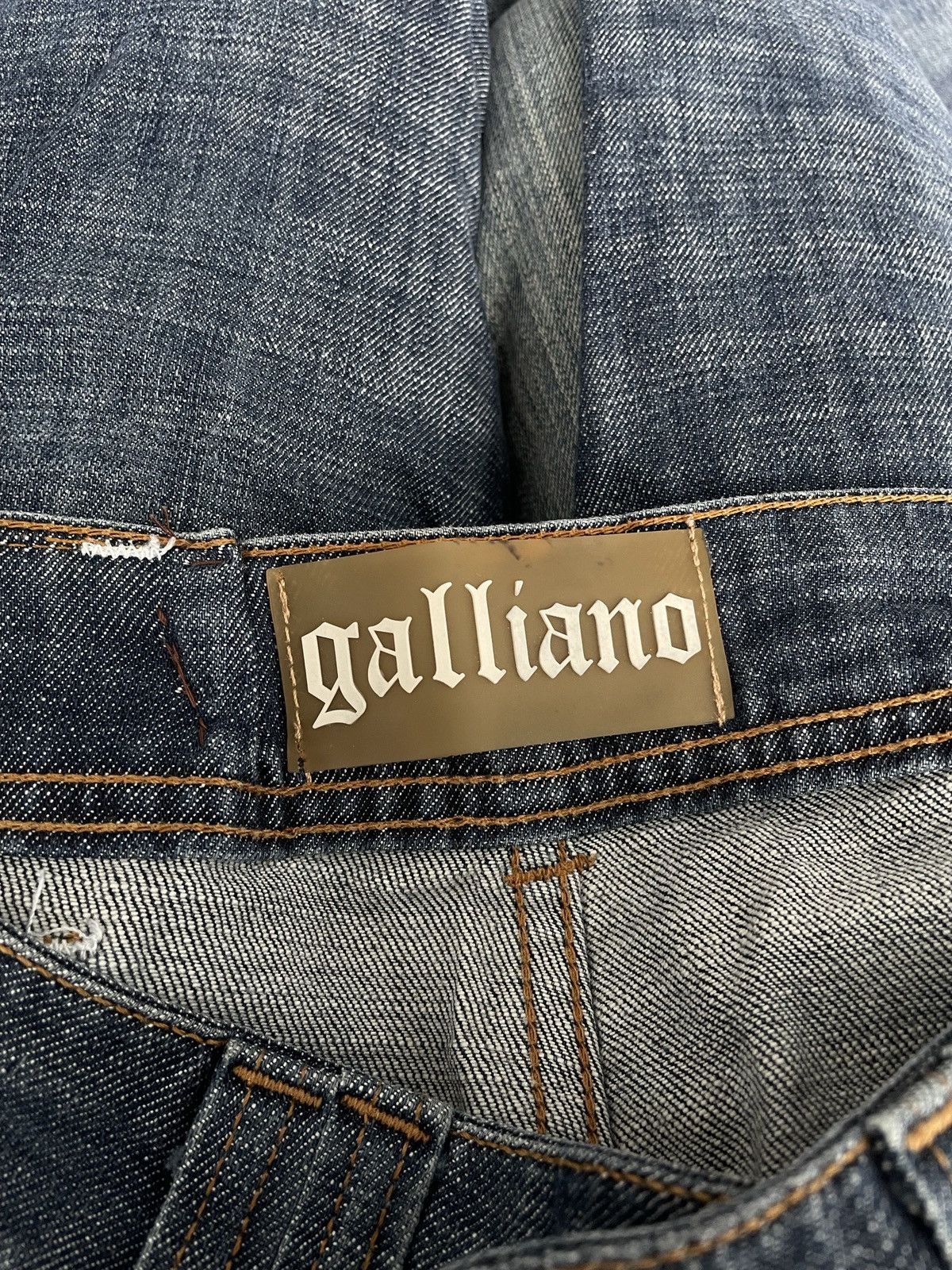 Designer × John Galliano × Vintage John Galliano Vintage Denim Jeans Trousers Coquette Pant Y2k Size 28" / US 6 / IT 42 - 10 Thumbnail