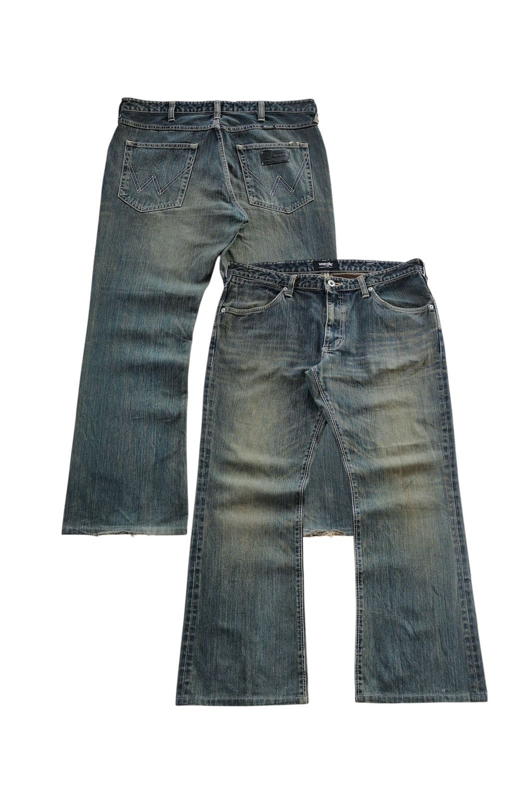 Vintage Vintage Wrangler Bootcut Denim Jeans Size US 36 / EU 52 - 1 Thumbnail