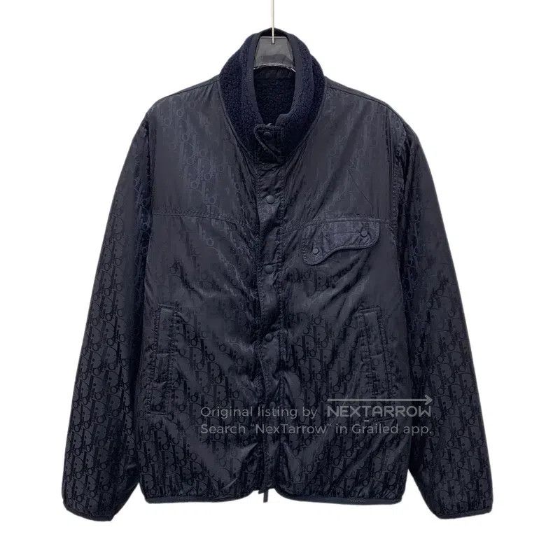 Dior Dior Dark blue logo dark pattern full print wool single-br Size US S / EU 44-46 / 1 - 1 Thumbnail