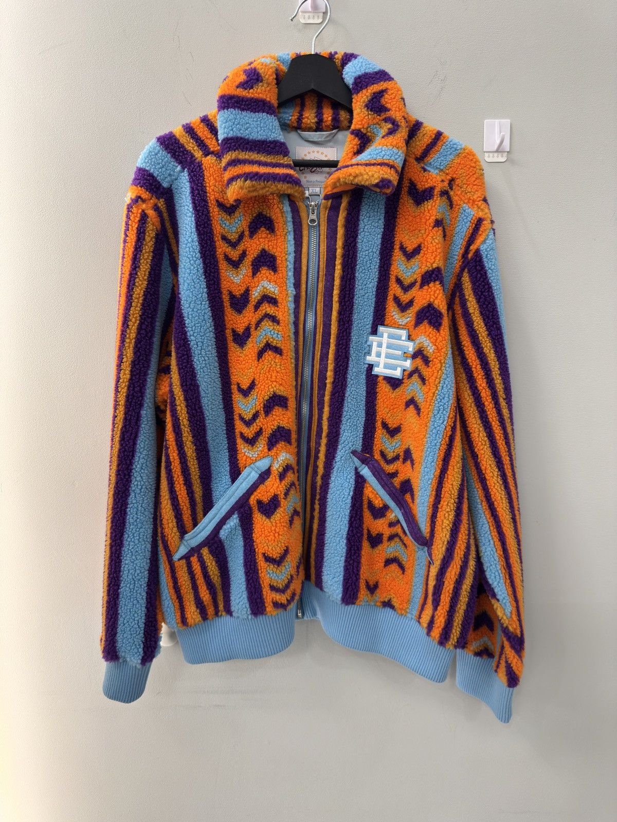 Eric Emanuel Eric Emmanuel Mutilcolor Fleece Jacket Size US XL / EU 56 / 4 - 1 Thumbnail