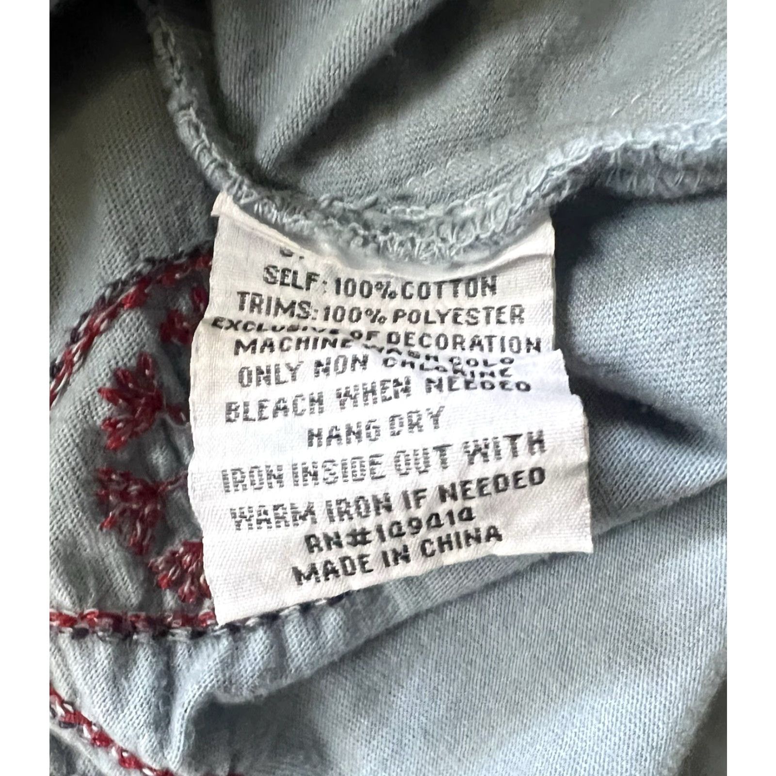 Johnny Was Johnny Was Hoodie Shirt Beach Small Blue Womens Pullover V-Neck Summer Sun & Moon Love Cherries Activewear Beach Size S / US 4 / IT 40 - 7 Thumbnail