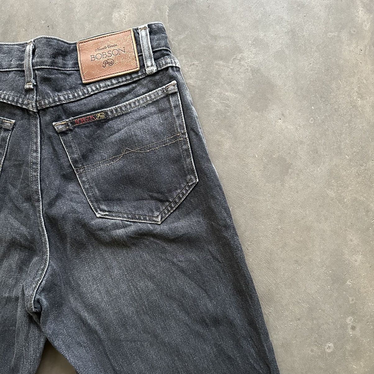 Japanese Brand W27 🔥 Vintage Bobson Black Sick Denim Jean Pant Size US 27 - 14 Thumbnail