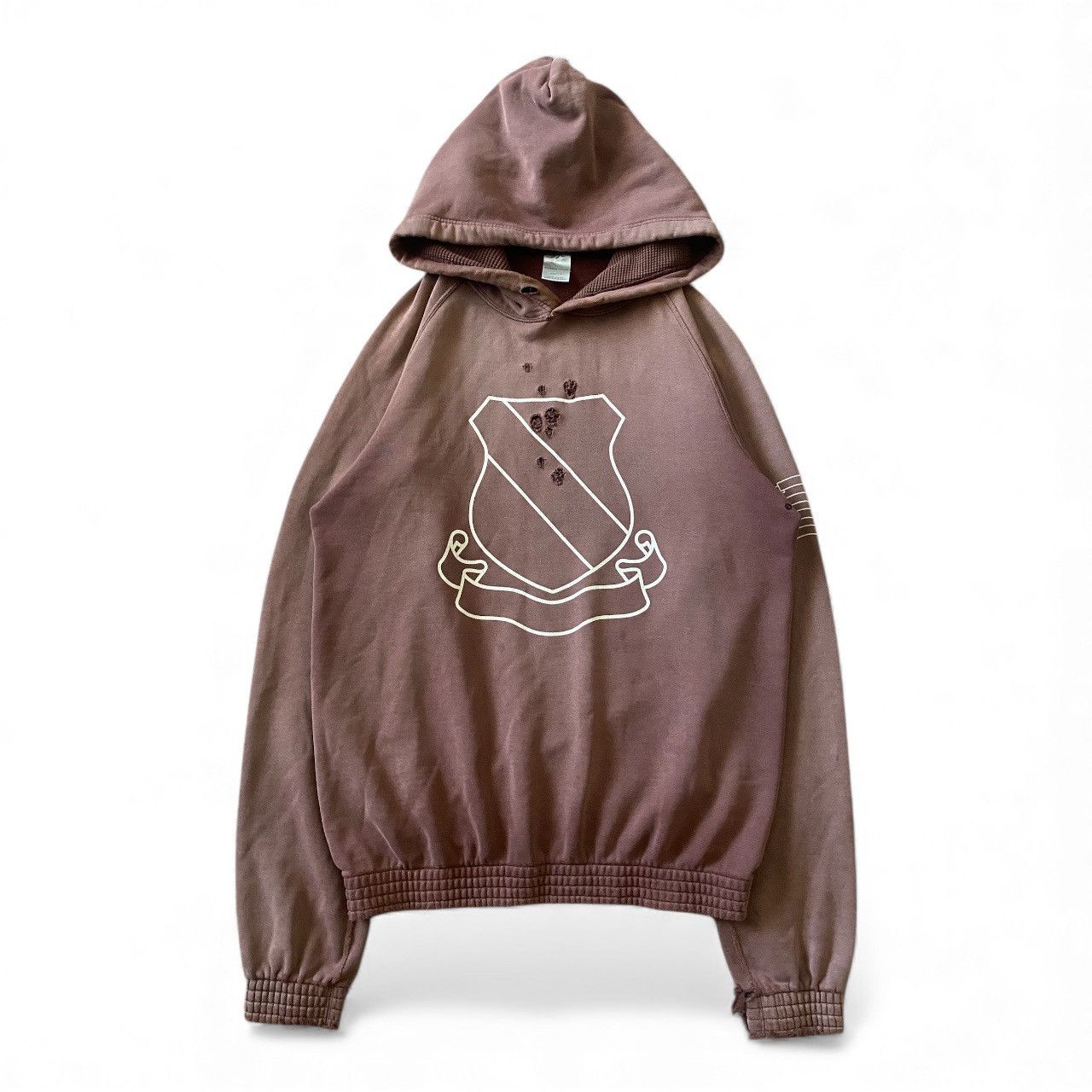 Pre-owned Number N Ine Number Nine Aw01 Shield Emblem Hoodie In Brown