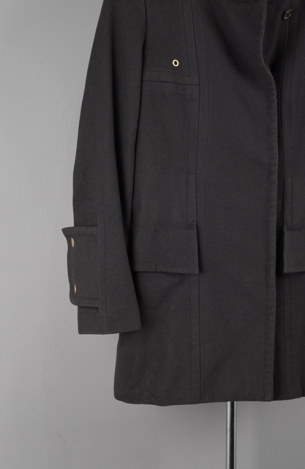 Gucci × Tom Ford Gucci - Tom ford - Archive AW03 Stand Collar Wing Wool Coat Size S / US 4 / IT 40 - 4 Thumbnail