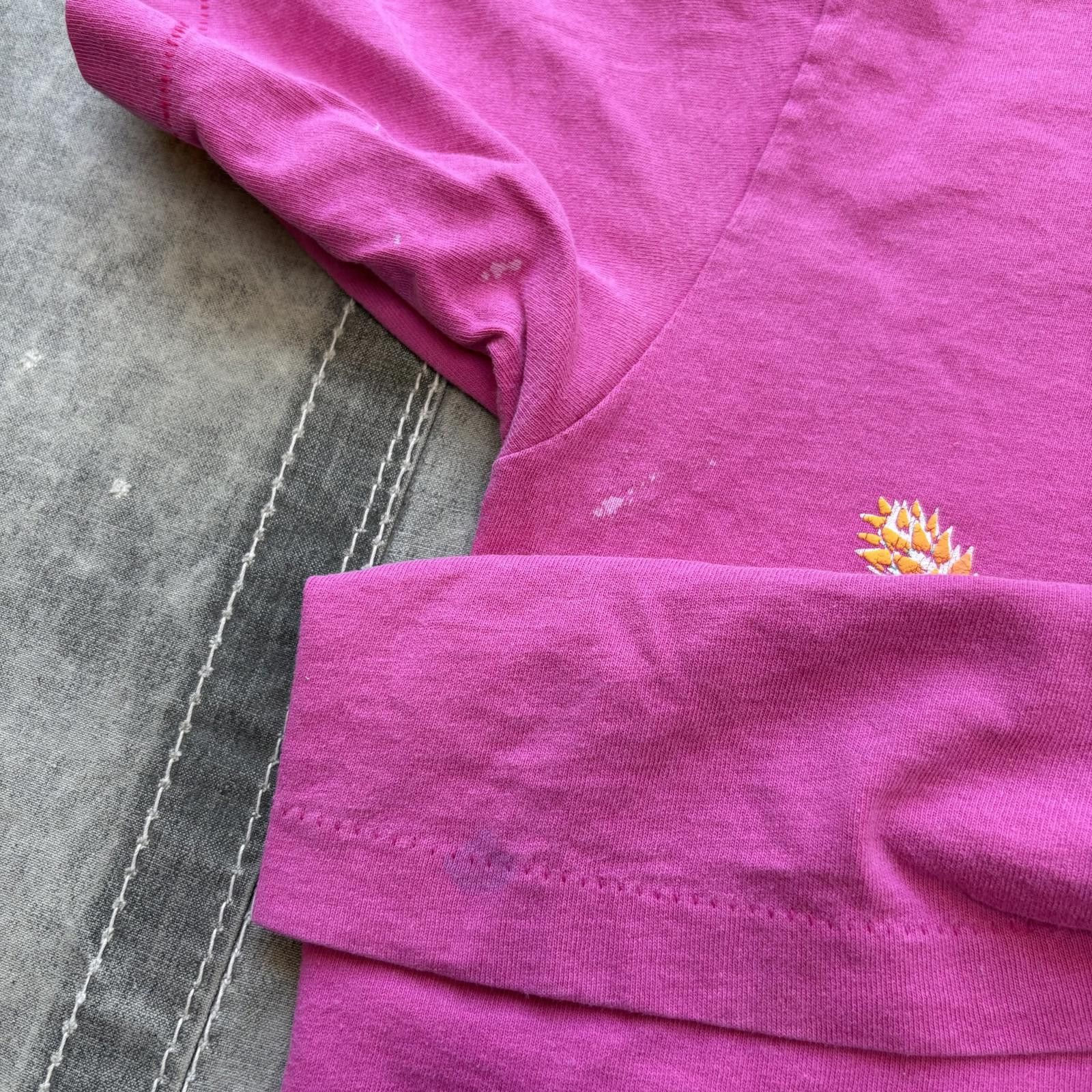 Anvil Vintage 90s Pink Flower Floral Wrap Around Graphic Shirt Size M / US 6-8 / IT 42-44 - 8 Thumbnail