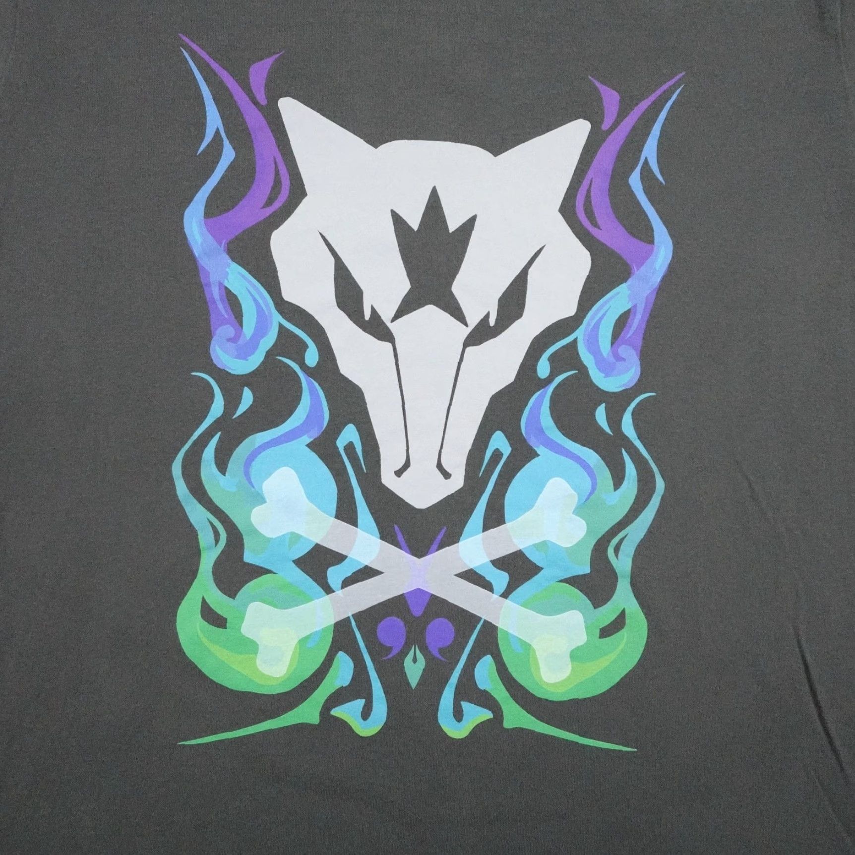 Uniqlo Pokemon Shirt Mens Large Gray Marowak Skull Flames UTGP Global Design