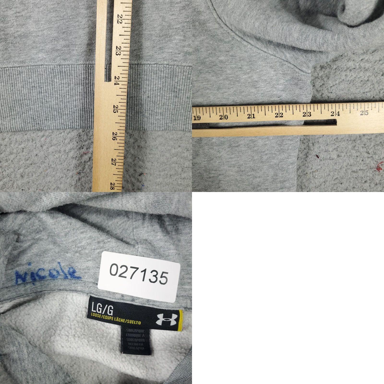 Under Armour Under Armour Hoodie Adult Large Gray Pullover Sweatshirt Sweater Size US L / EU 52-54 / 3 - 8 Thumbnail
