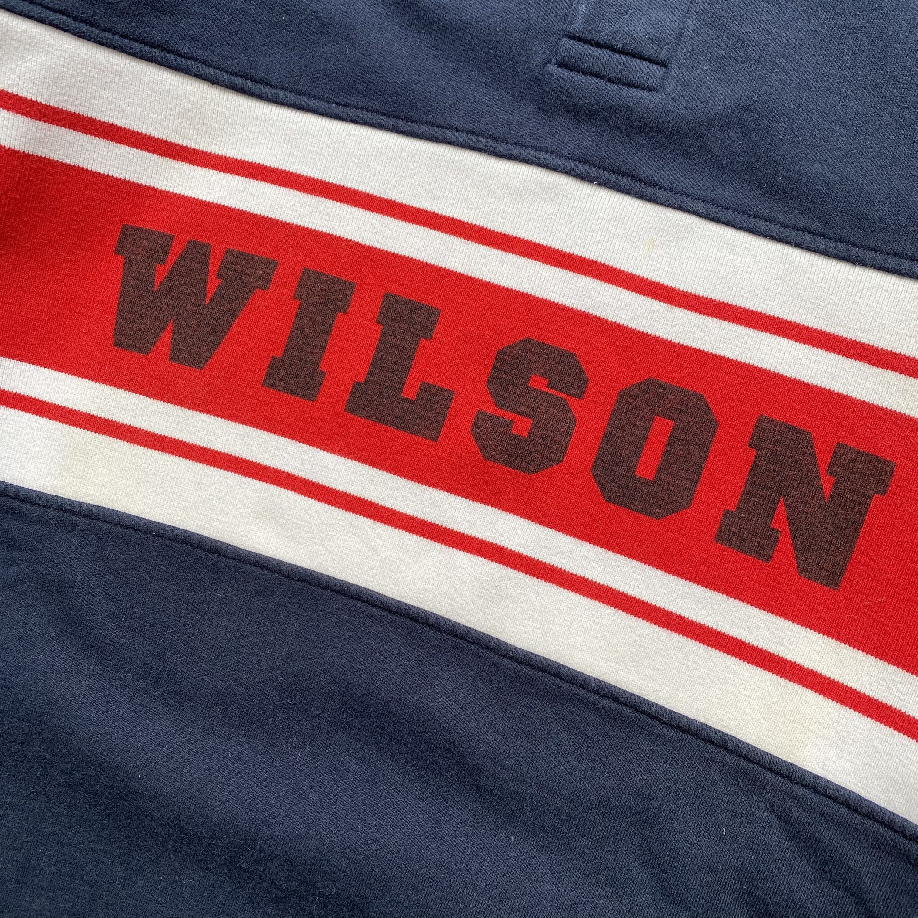 Wilson Vintage 90s USA Wilson Polo Sweatshirt Big logo half sweater Size US XL / EU 56 / 4 - 7 Thumbnail