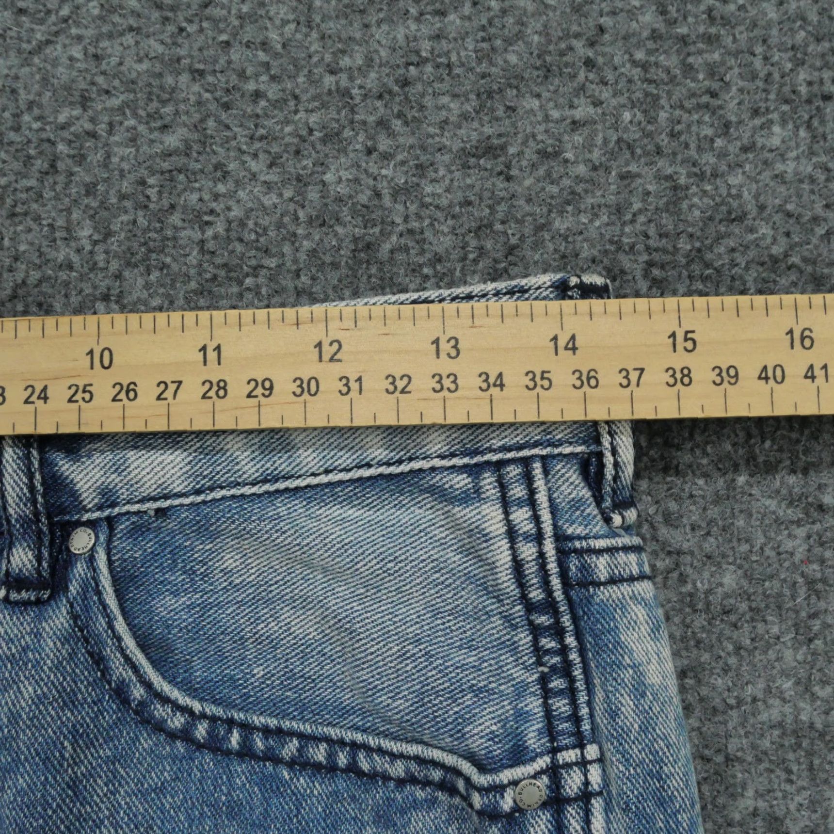 Denime Bullhead Denim Co. Shorts Jeans Cut-Off Womens 27 Blue Denim Distressed 29x2 Vintage No Men's Womens Girls Size 29" - 6 Thumbnail