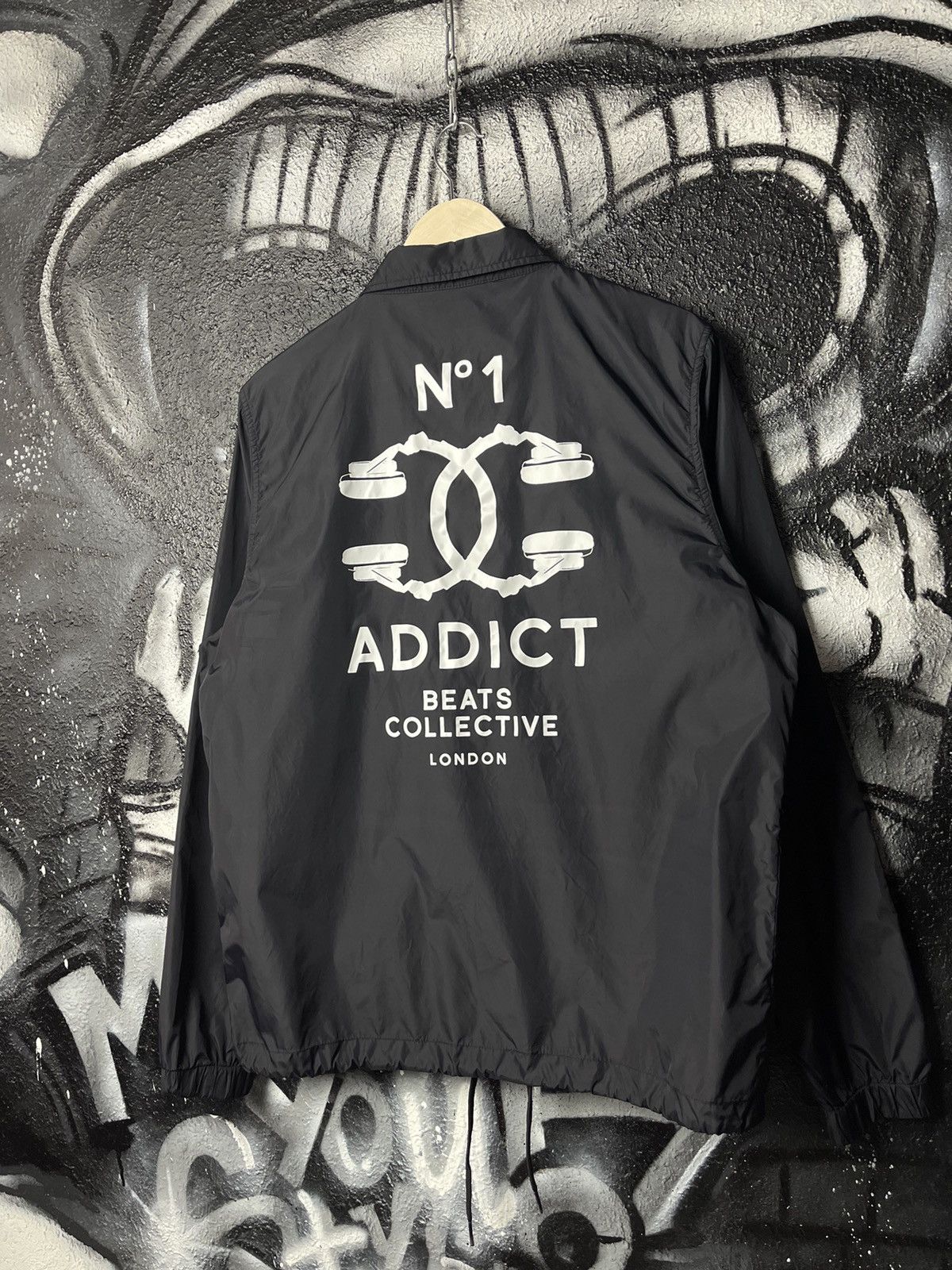 ADDICT Addict London Beats Collection Black Nylon Coach Jacket Men’s Size Large Size US L / EU 52-54 / 3 - 3 Thumbnail