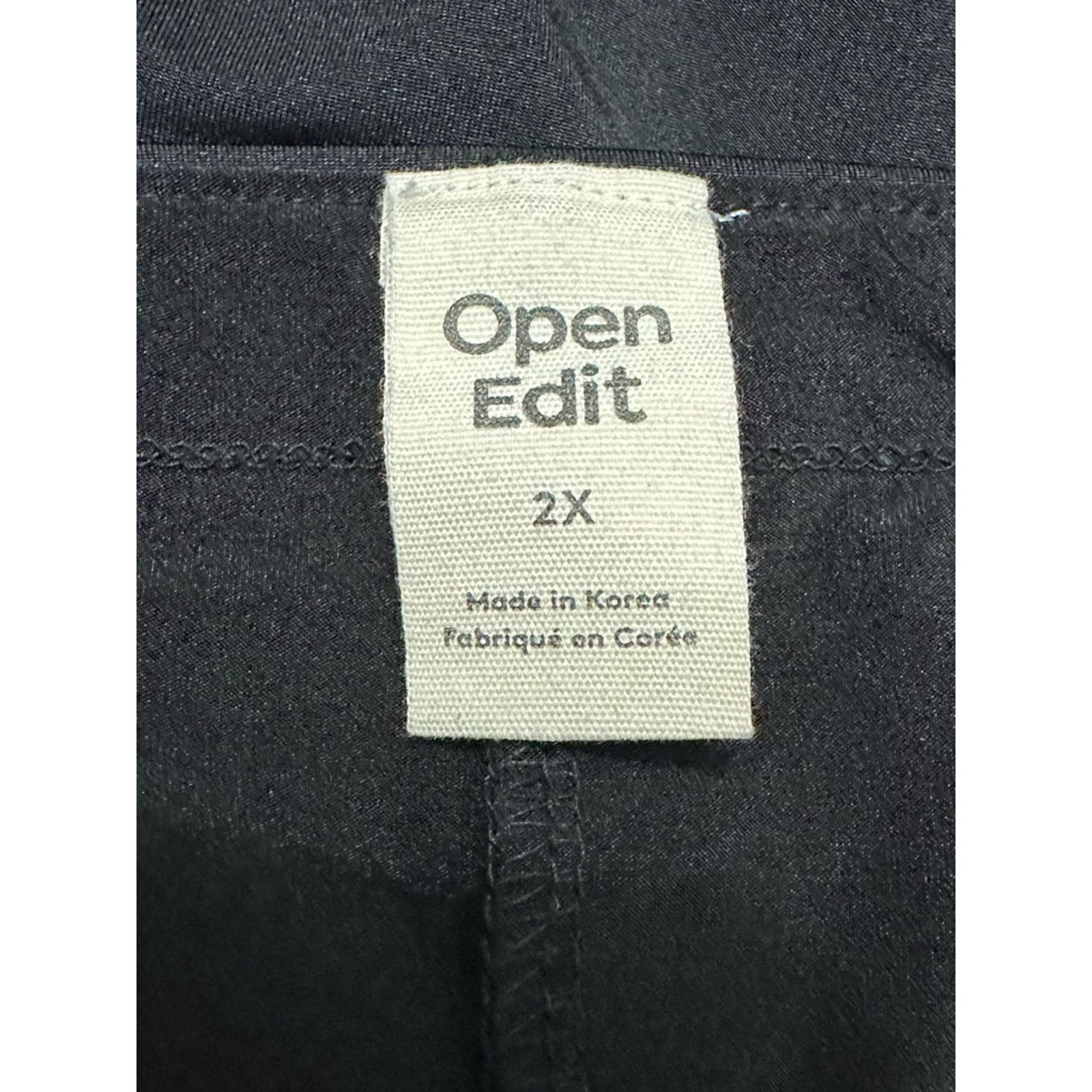 Other Open Edit Mini Skirt Straight Cut Ruched Side Black W 2X Size 38" / US 16 / IT 52 - 7 Thumbnail