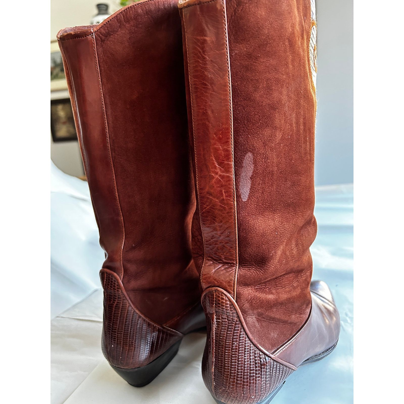 Other Via Spiga Brown Leather and Suede Boots size 10 Size US 10 / IT 40 - 4 Thumbnail