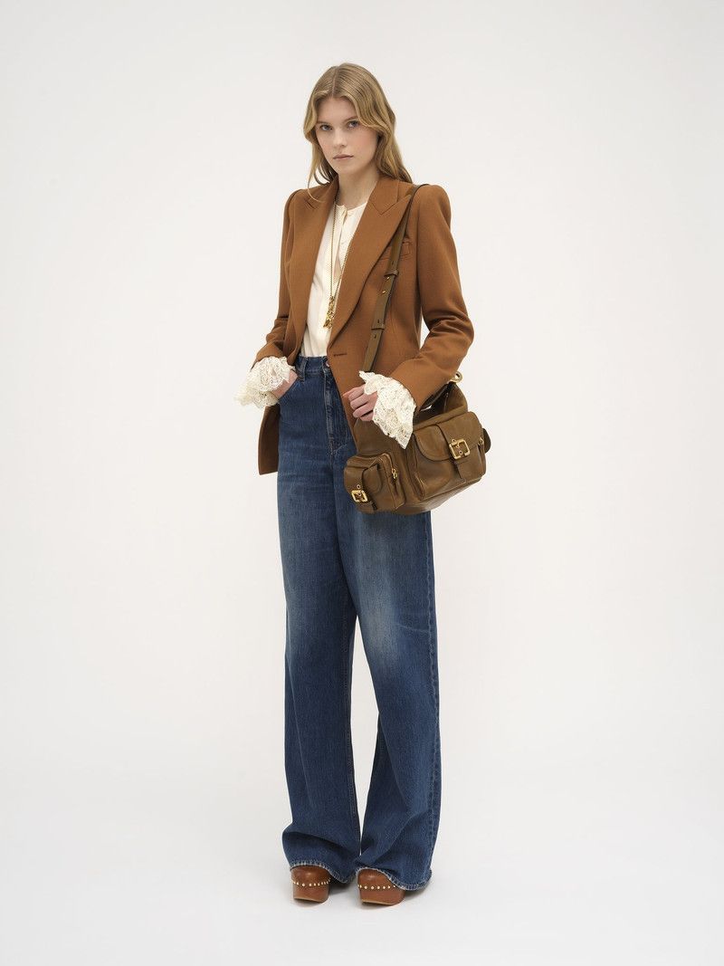 Chloe o1loc1c11125 Tailored Jacket in Brown Size L / US 10 / IT 46 - 2 Thumbnail