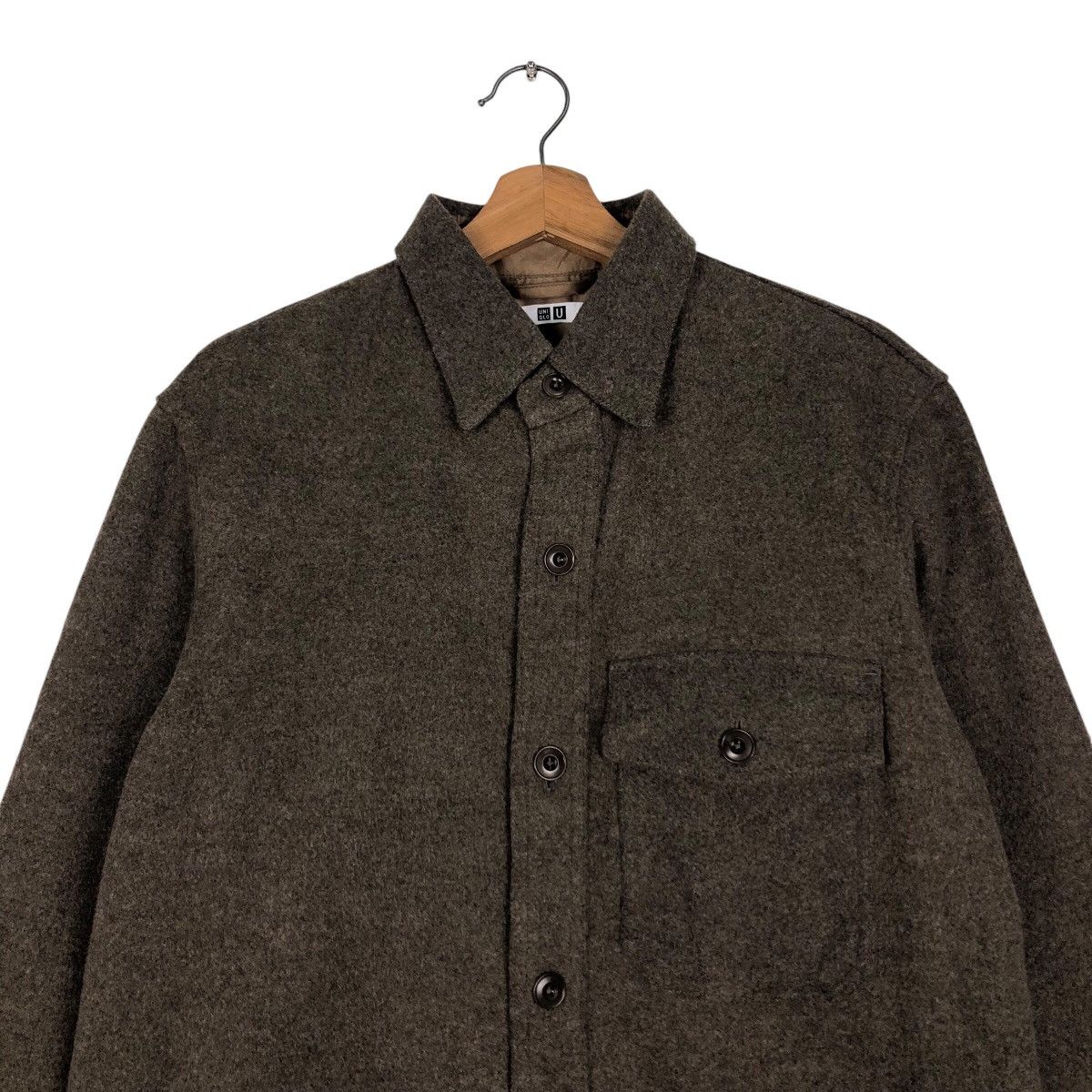 Uniqlo 📌Vintage Wool Shirt Jacket Button Uniqlo Size US S / EU 44-46 / 1 - 4 Thumbnail