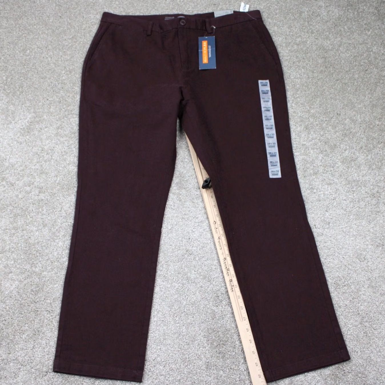 Old Navy Old Navy Slim Chino Pants NWT Mens 38x30 Red Built-In Flex Stretch Slim Fit Casual Workwear Pants Mens 38 Red 98% Cotton 2% Spandex Size US 38 / EU 54 - 3 Thumbnail