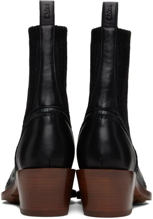 Chloe o1y0825 Ankle Boots in Black Size US 7 / IT 37 - 4 Thumbnail