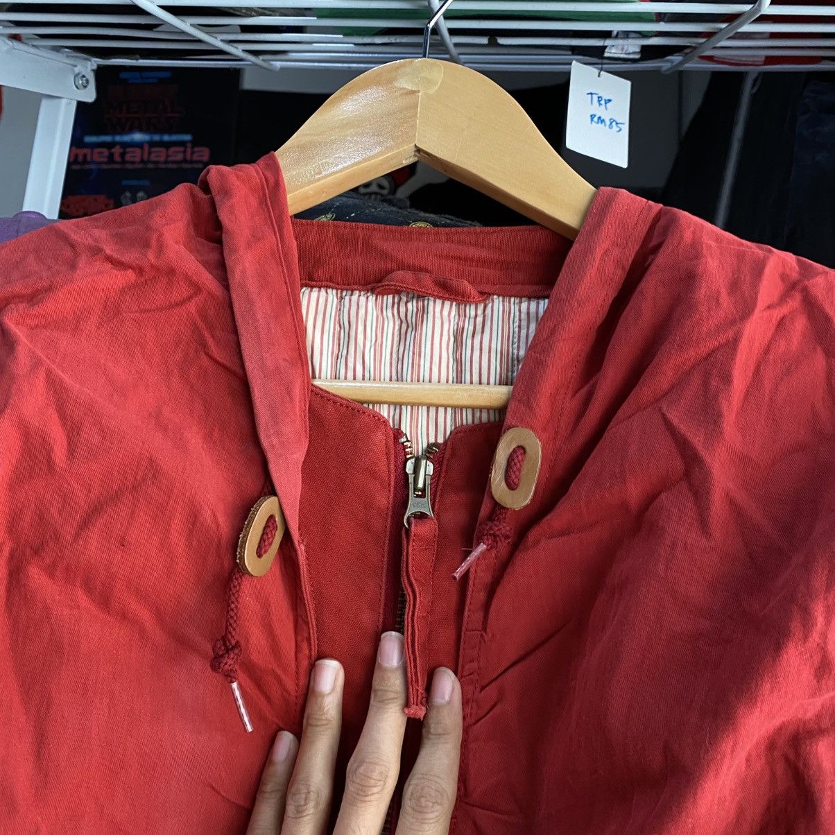 Karl Helmut RARE🔥 Karl Helmut Red Bomber jacket Hooded Size US M / EU 48-50 / 2 - 14 Thumbnail