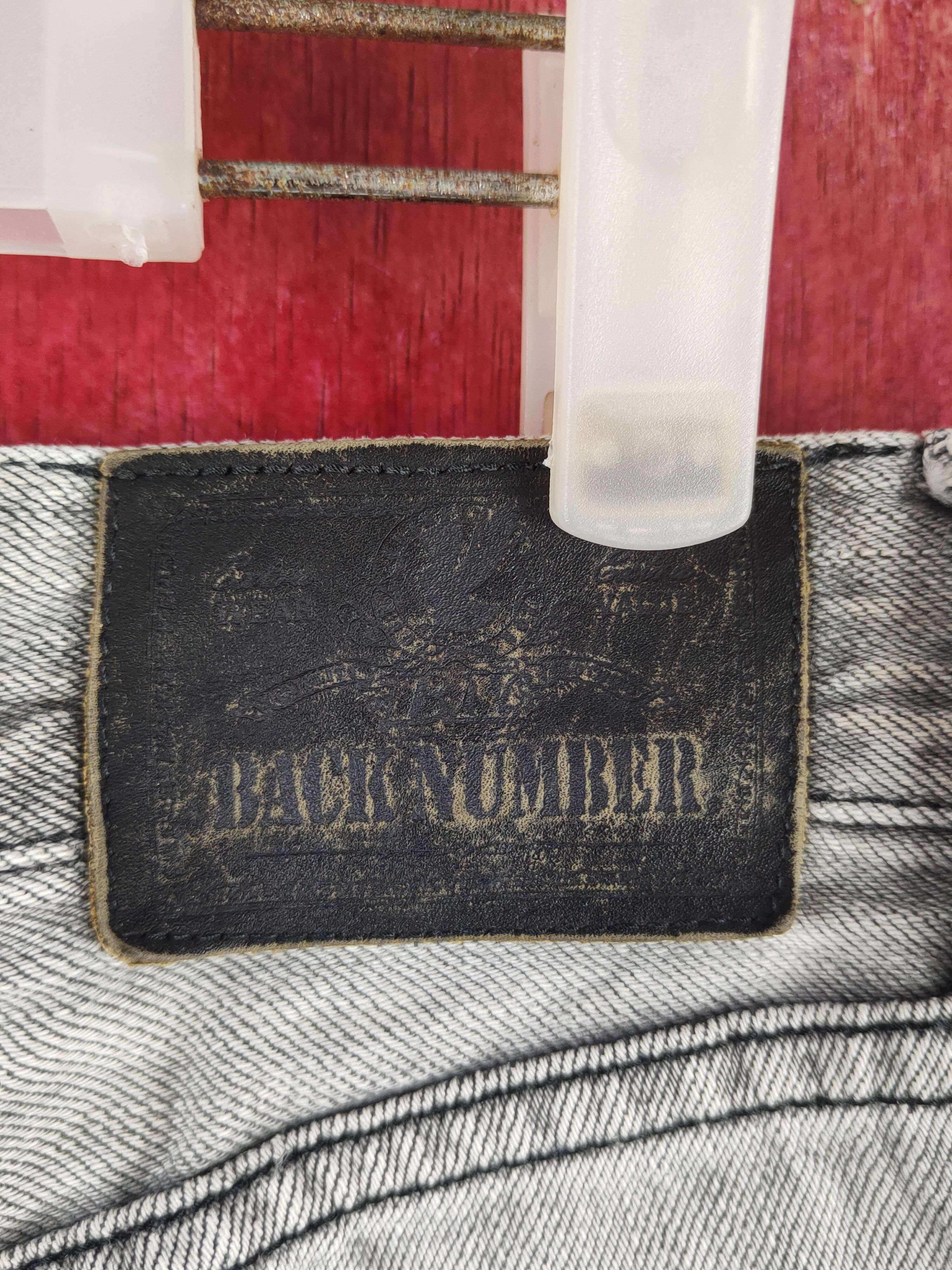 Japanese Brand Back Number Black White Faded Distressed Ripped Jeans #S2359 Size US 32 / EU 48 - 8 Thumbnail