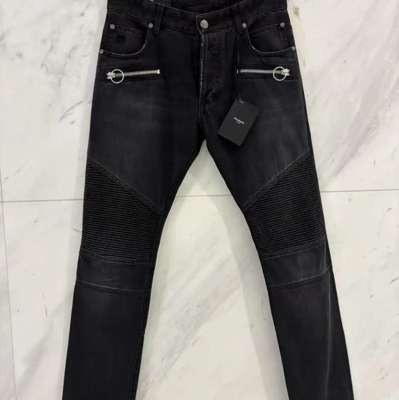 Balmain Balmain Men's Dark Gray Casual Pants 0089 Size US 32 / EU 48 - 1 Thumbnail