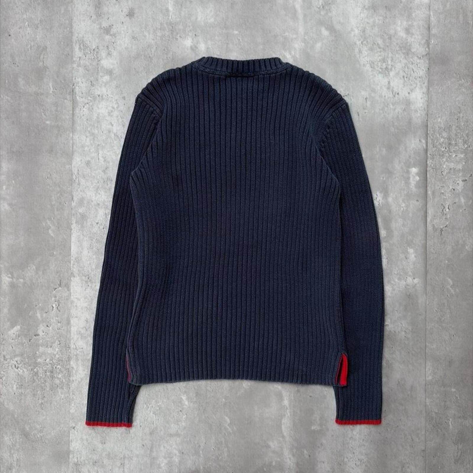 Polo Ralph Lauren Vintage Polo Jeans Comoany USA Flag Quilted Knit Sweater Size L / US 10 / IT 46 - 7 Thumbnail