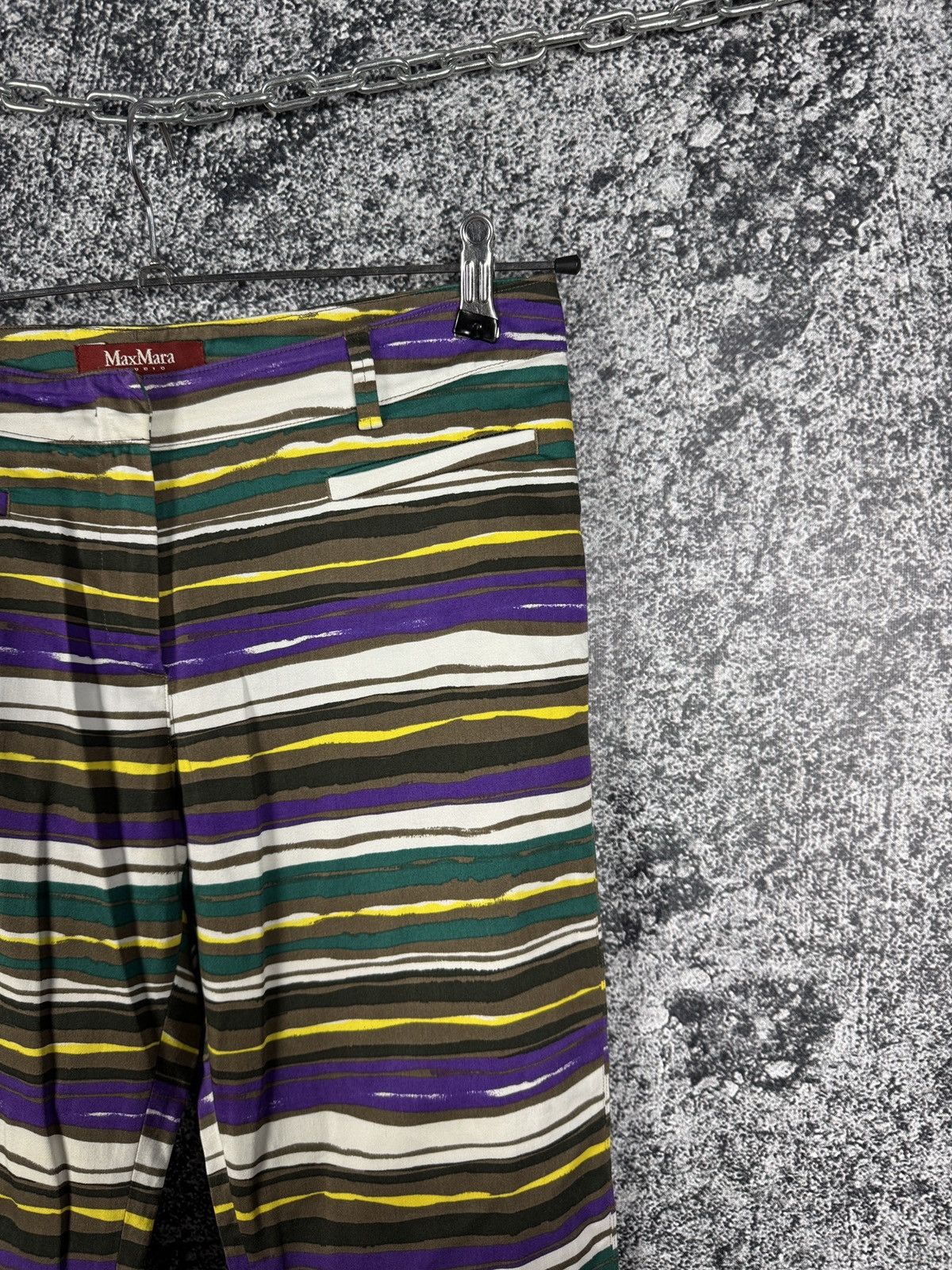 Max Mara Max Mara Studio Designer Striped Pants Luxury Trousers Sz 40 Size 27" / US 4 / IT 40 - 2 Thumbnail