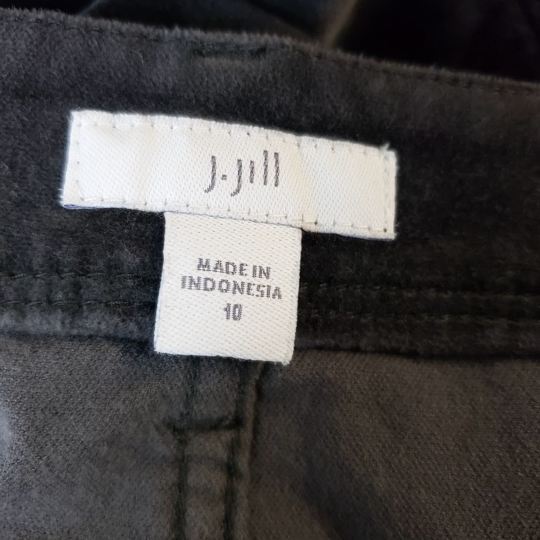J. Jill J. Jill Womens Skinny Pants Sz 10 Gray Velour Cotton Blend Mid Rise Size 32" / US 10 / IT 46 - 7 Thumbnail