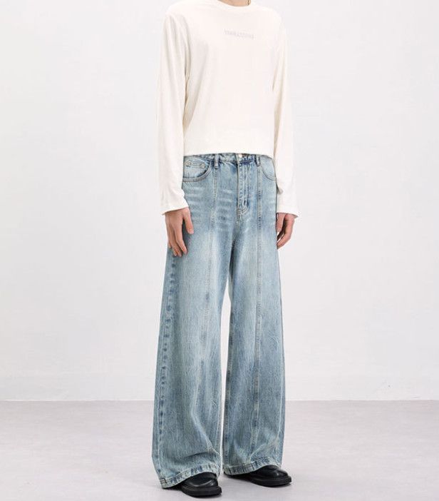 Japanese Brand American Workwear-Style Paneled High-Street Jeans Size US 32 / EU 48 - 1 Thumbnail
