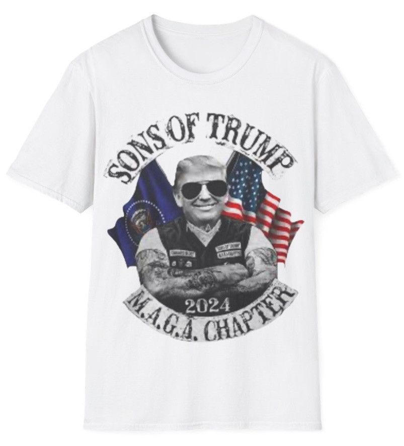 Donald Trump “Sons of Trump” MAGA Softstyle T-Shirt. White. SM-XXL Size US L / EU 52-54 / 3 - 1 Thumbnail