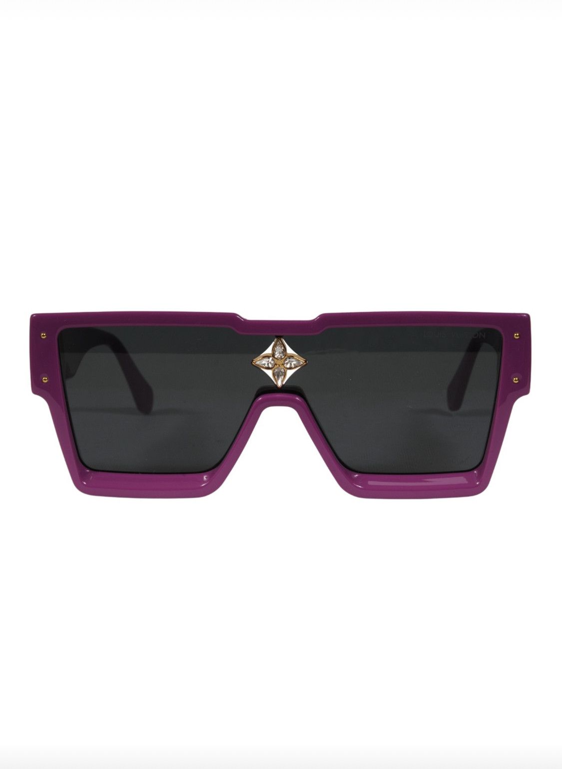 Louis Vuitton Cyclone Sunglasses Purple Square Acetate Glass Size ONE SIZE - 1 Thumbnail
