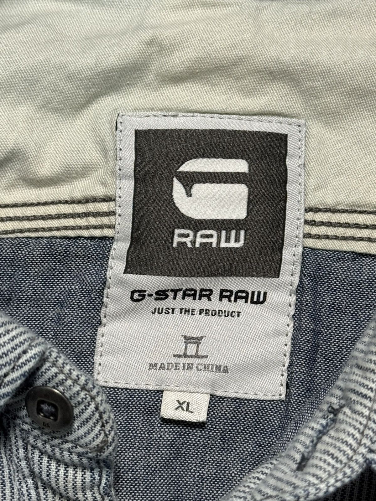 G-Star G-Star RAW Pinstripe Shirt Men's XL Long Sleeve Button Up Size US XL / EU 56 / 4 - 5 Thumbnail