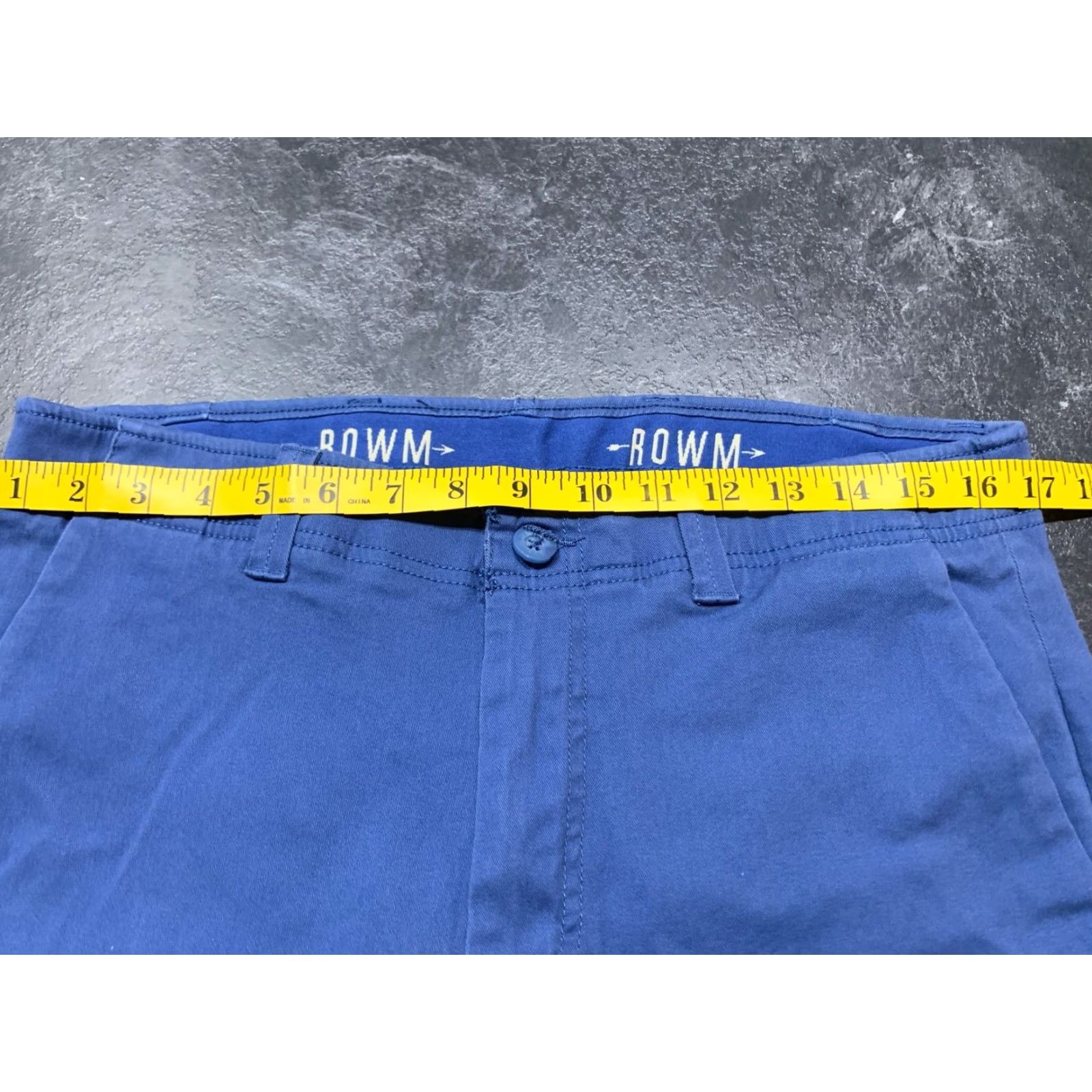 Vintage VINTAGE Rowm Men’s Chino Pants Blue 34x31 Regular Comfort Waist Mens Size US 34 / EU 50 - 4 Thumbnail