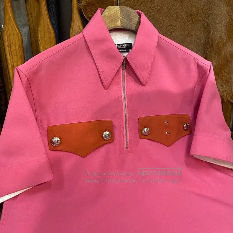 Raf Simons Raf Simons Pink show short-sleeved polo shirt Size US L / EU 52-54 / 3 - 3 Thumbnail