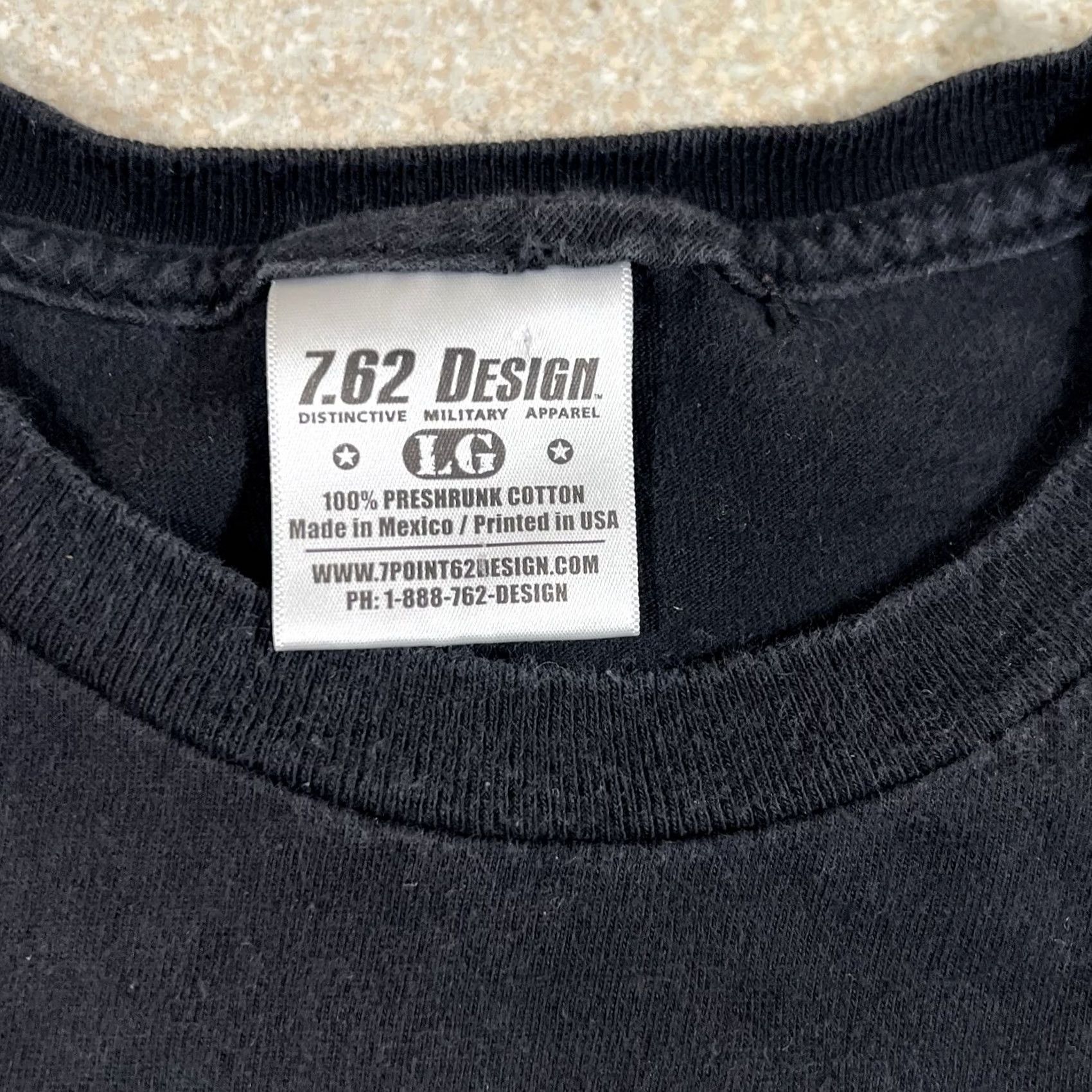 Vintage VINTAGE 7.62 Design Army T-Shirt L Black Mens Military Tshirt Size Large Size US L / EU 52-54 / 3 - 6 Thumbnail