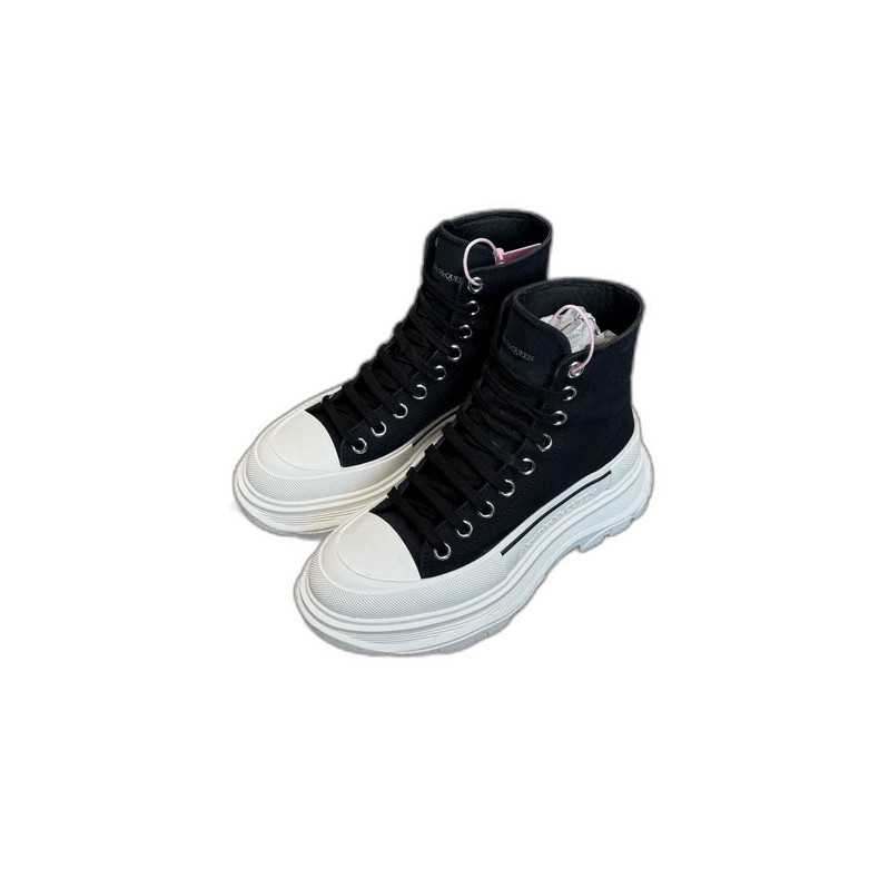 Alexander McQueen McQueen High-Top Martin Boots Black and White Size US 8 / IT 38 - 1 Thumbnail