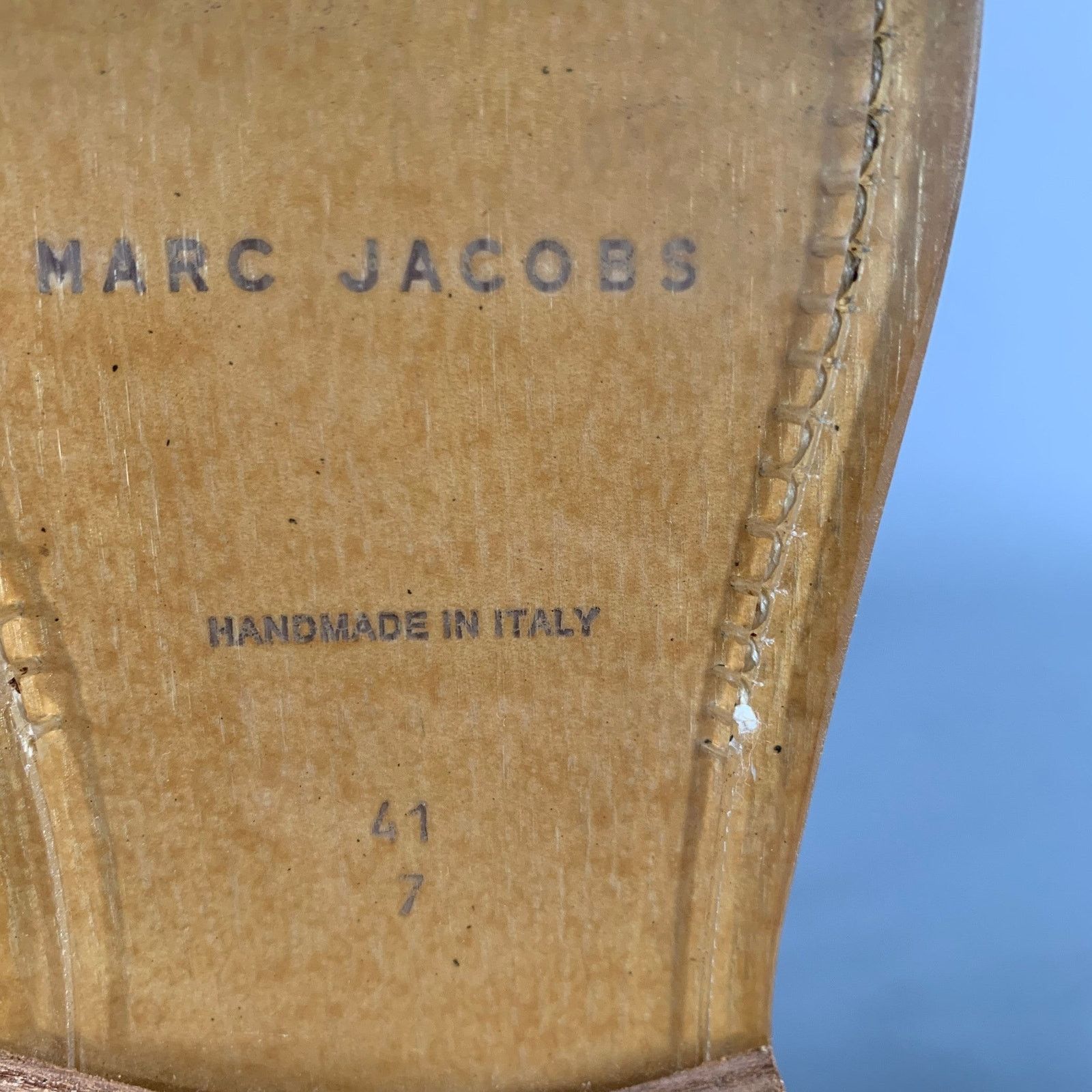 Marc Jacobs MARC JACOBS Sz 8 Brown Window Pane Leather Wingtip Lace Up Size US 8 / EU 41 - 7 Thumbnail
