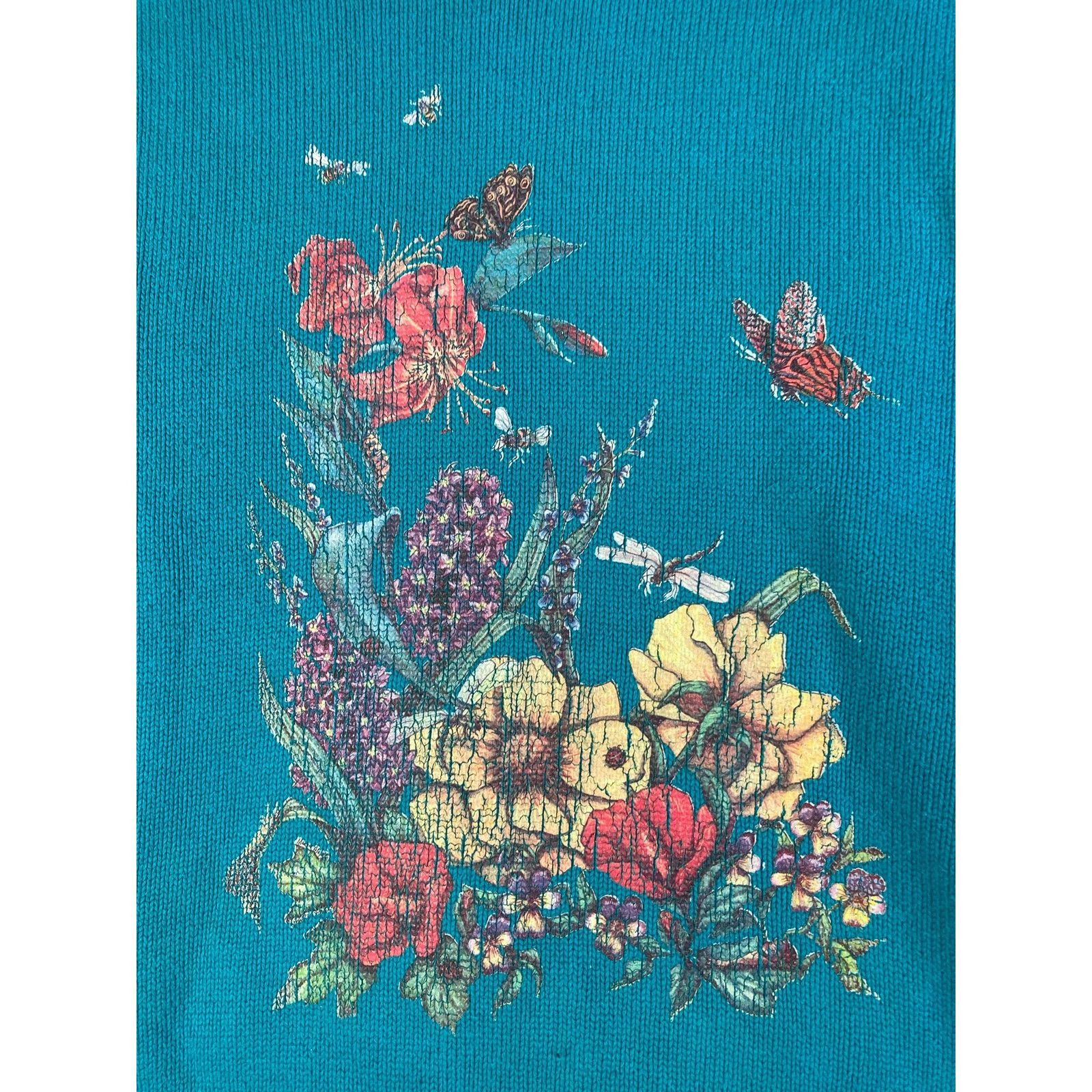 Eddie Bauer Vintage Sweater Eddie Bauer Knit Womens Pullover Garden M Size M / US 6-8 / IT 42-44 - 9 Thumbnail