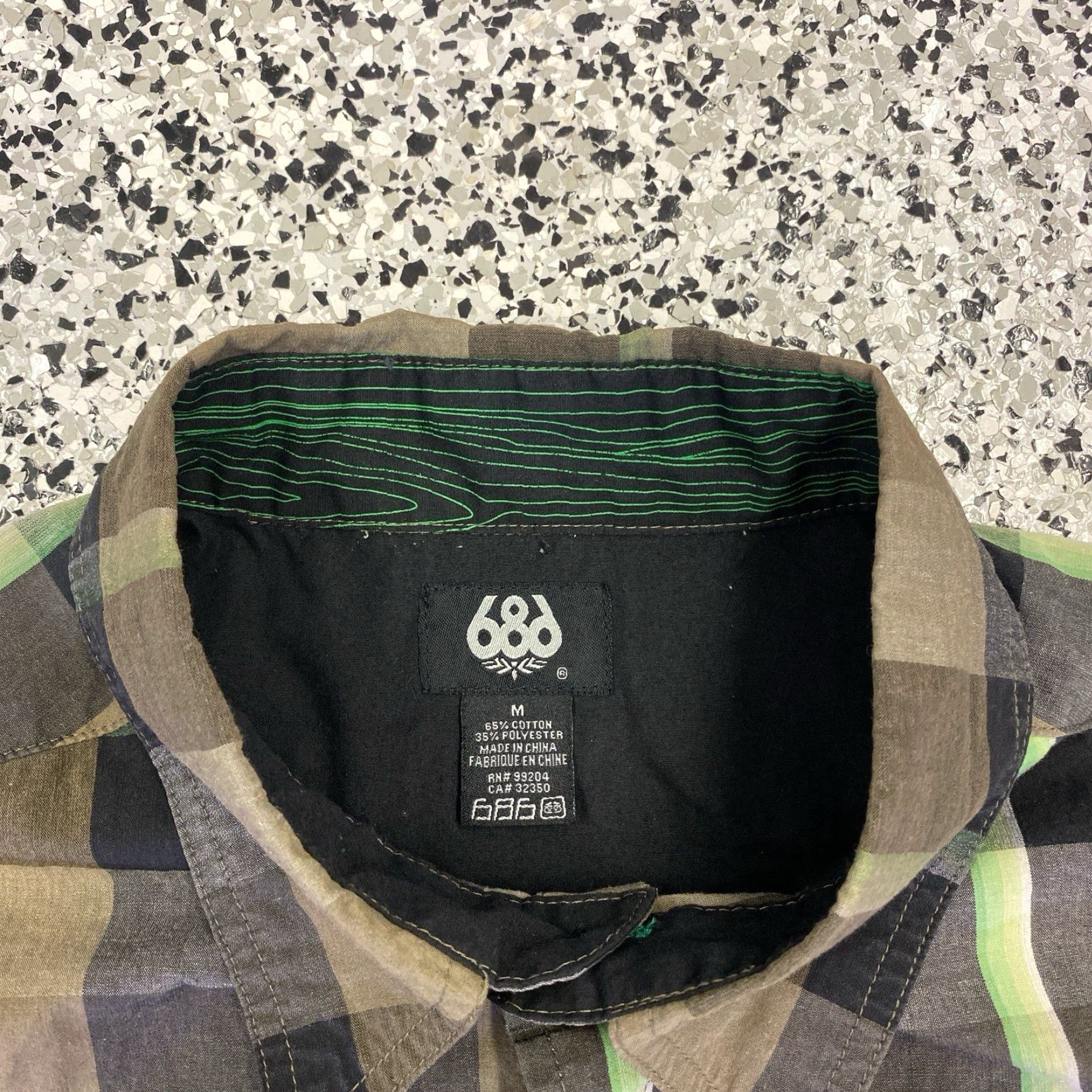 686 686 Snowboard Polo Shirt Short Sleeve Plaid Green Brown Medium Size US M / EU 48-50 / 2 - 2 Thumbnail