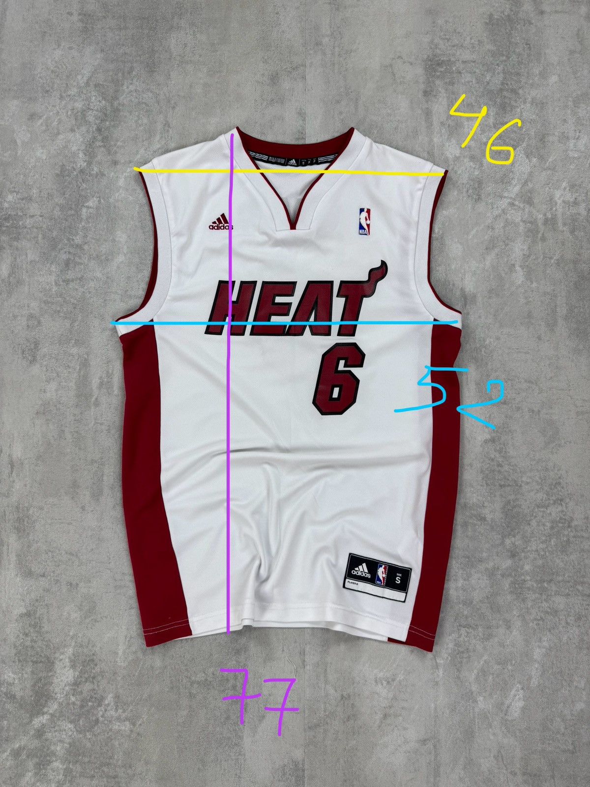 Adidas LeBron James Adidas Men's Miami Heat Official Home Jersey Size US S / EU 44-46 / 1 - 11 Thumbnail