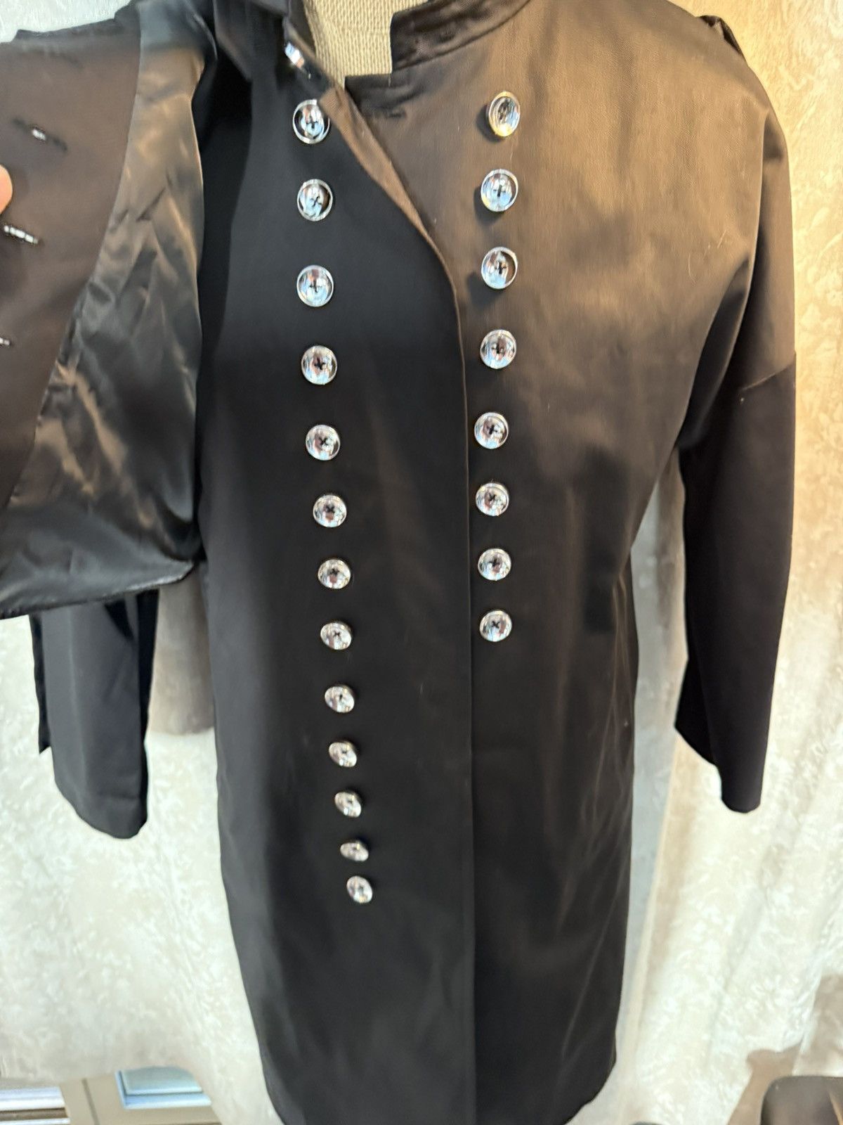 Other Gothic Military-Style Black Trench Coat – Bold Statement Size US L / EU 52-54 / 3 - 5 Thumbnail