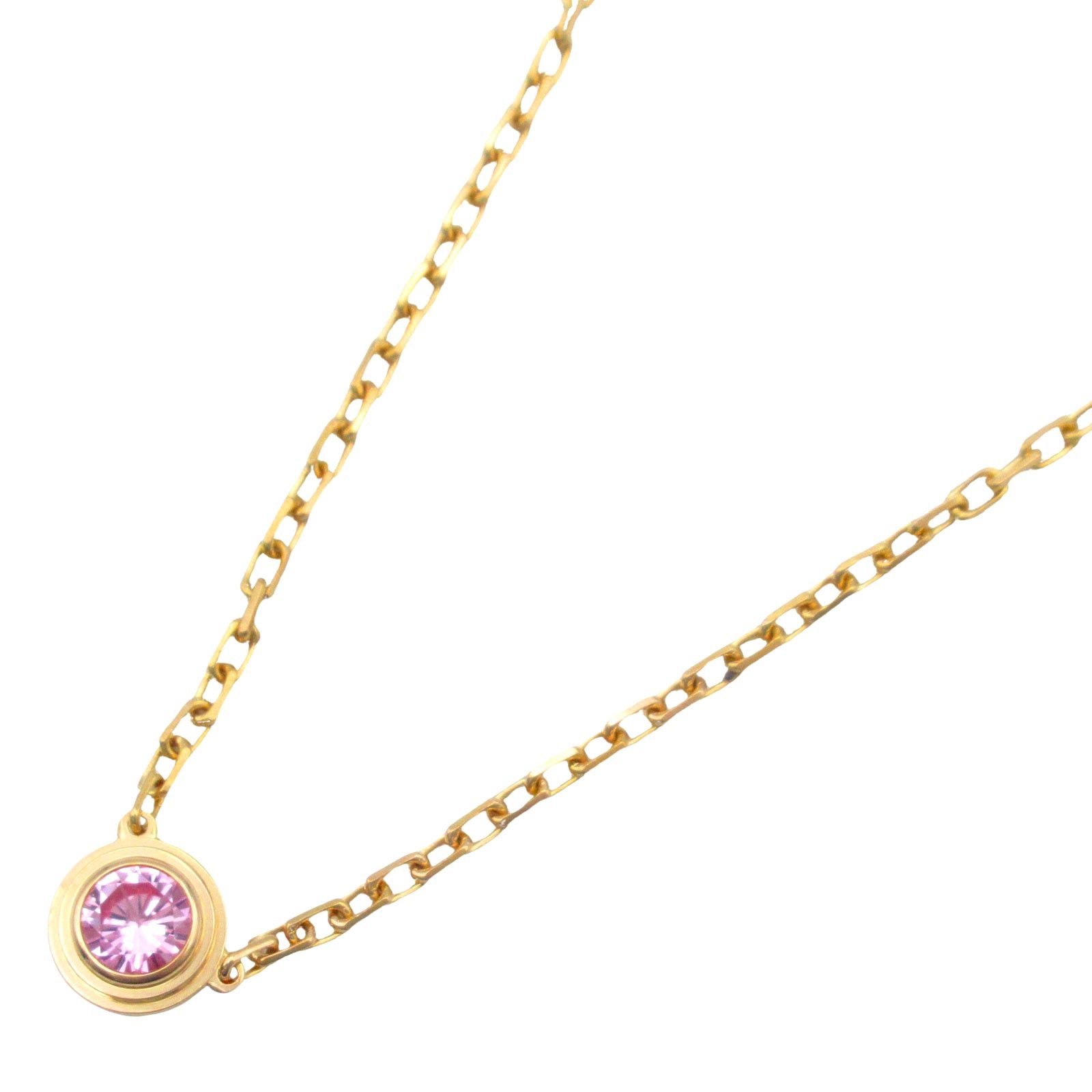 Cartier Cartier Damour Pink Sapphire Necklace K18 (Yellow Gold) Size ONE SIZE - 1 Thumbnail