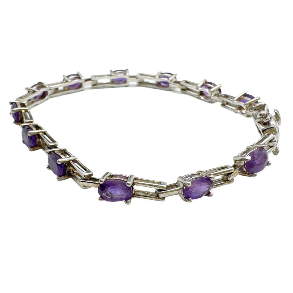 Other ROSS-SIMMONS .925 STERLING SILVER & Prong Set Genuine AMETHY Size ONE SIZE - 7 Thumbnail