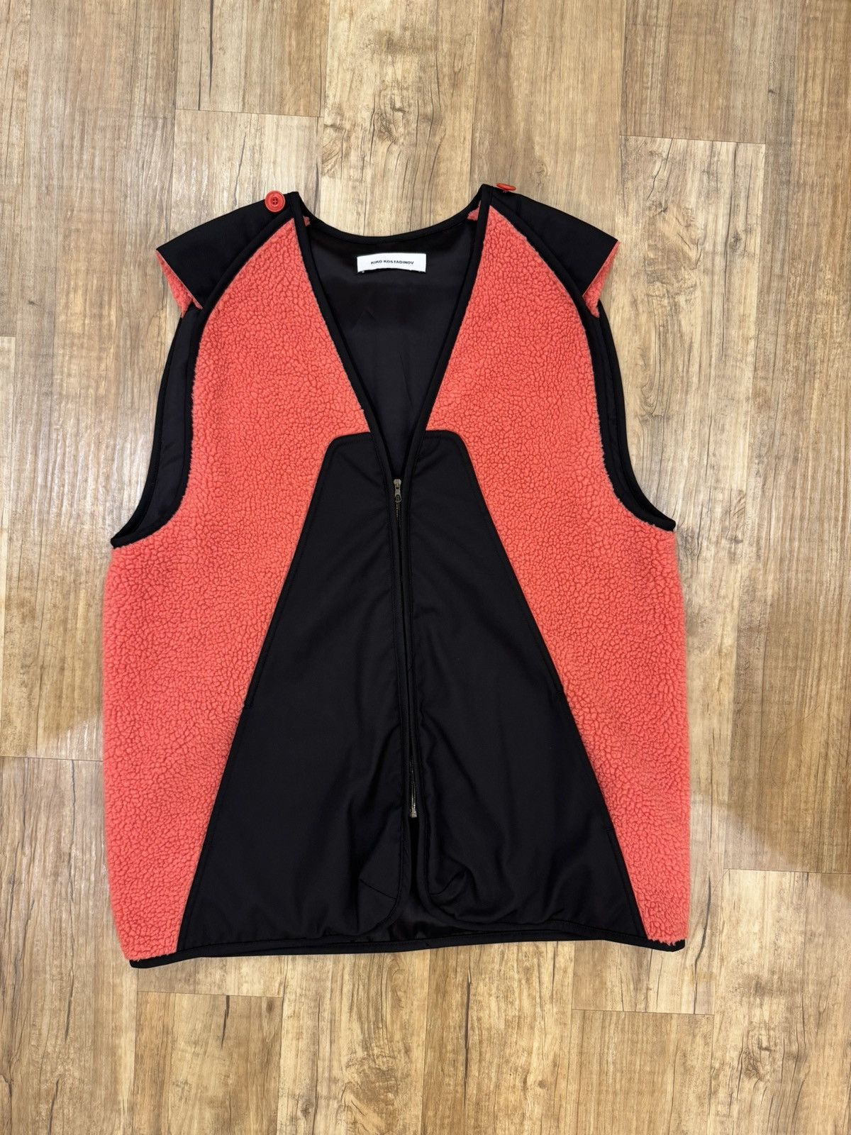 image of Kiko Kostadinov Nash Liner Vest Size:50 in Pink, Men's (Size Medium)
