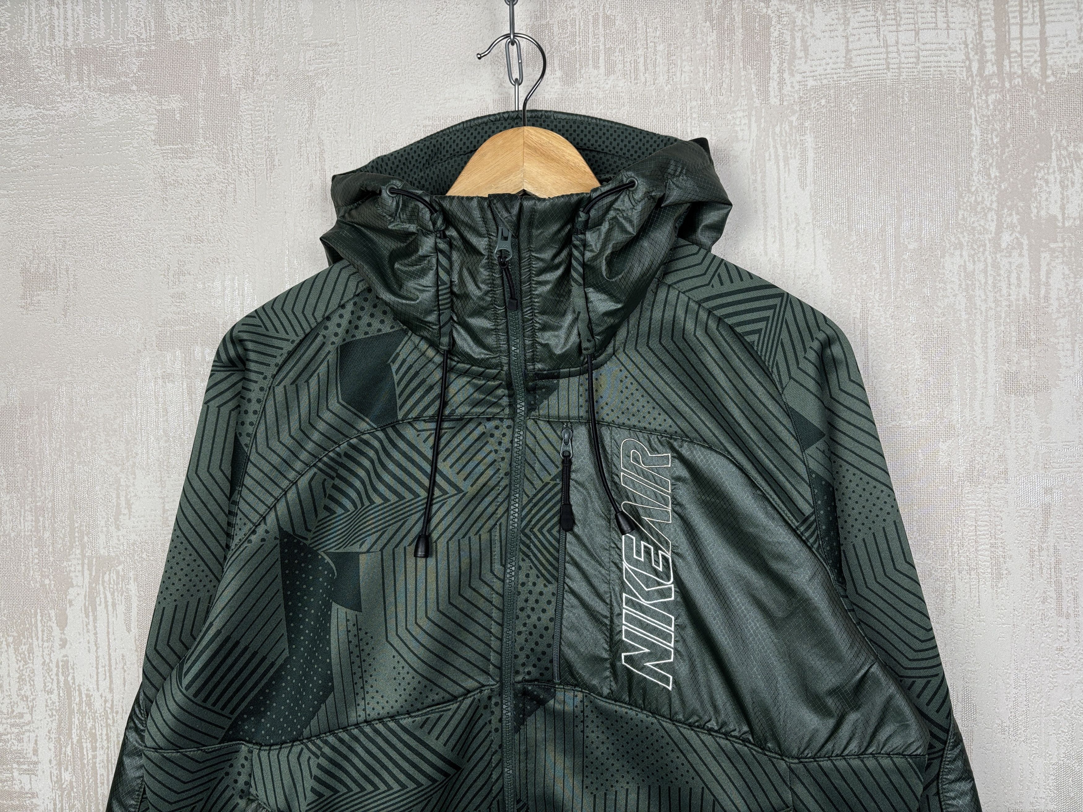 Nike 00's Nike Air Rare Vintage Geometric Zip Hoodie Gorpcore Y2K Size US M / EU 48-50 / 2 - 2 Thumbnail