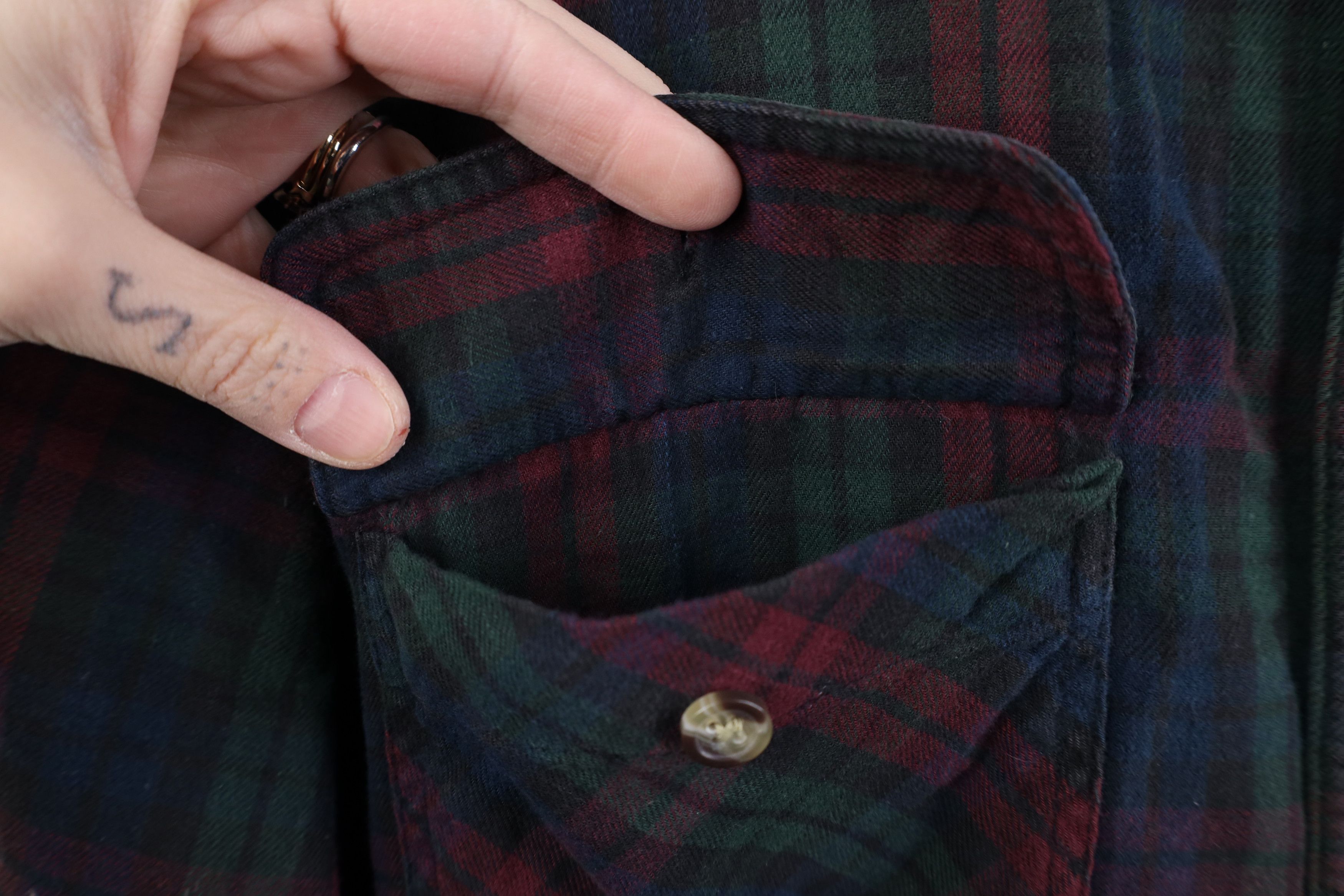 Vintage Vintage 90s Streetwear Fleece Lined Flannel Shirt Jacket Jac Size US L / EU 52-54 / 3 - 5 Thumbnail
