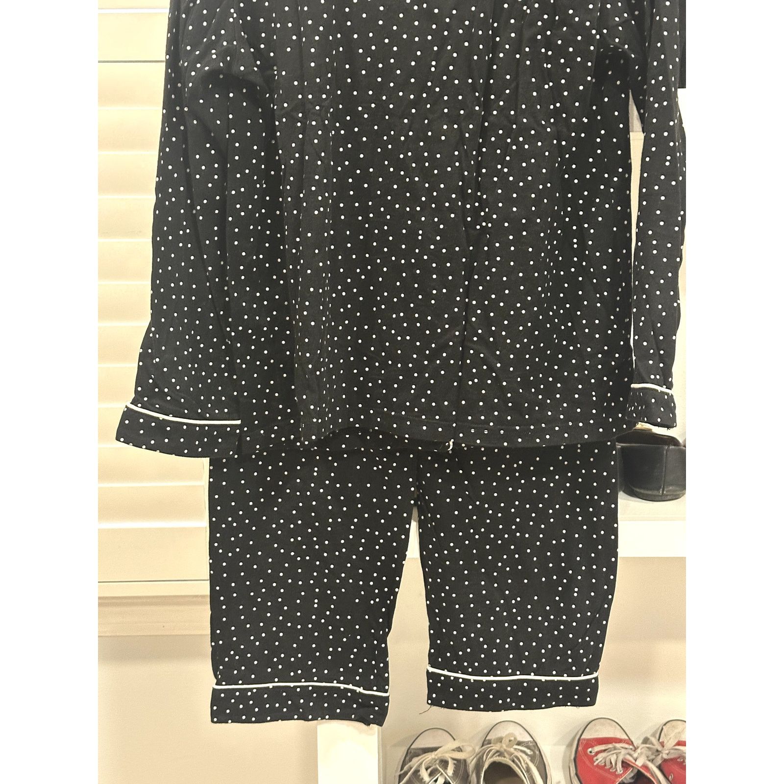 Other Joyarsia Women's Black White Polka Dot Pajama Set S NWOT Size ONE SIZE - 7 Thumbnail