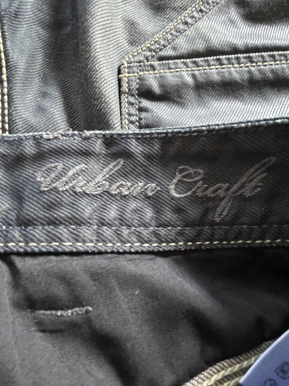 GOSTAR DE FUGA × semanticdesign Urban Craft Waxed Coated Contrast Triple Stitch Jeans Size US 30 / EU 46 - 24 Thumbnail