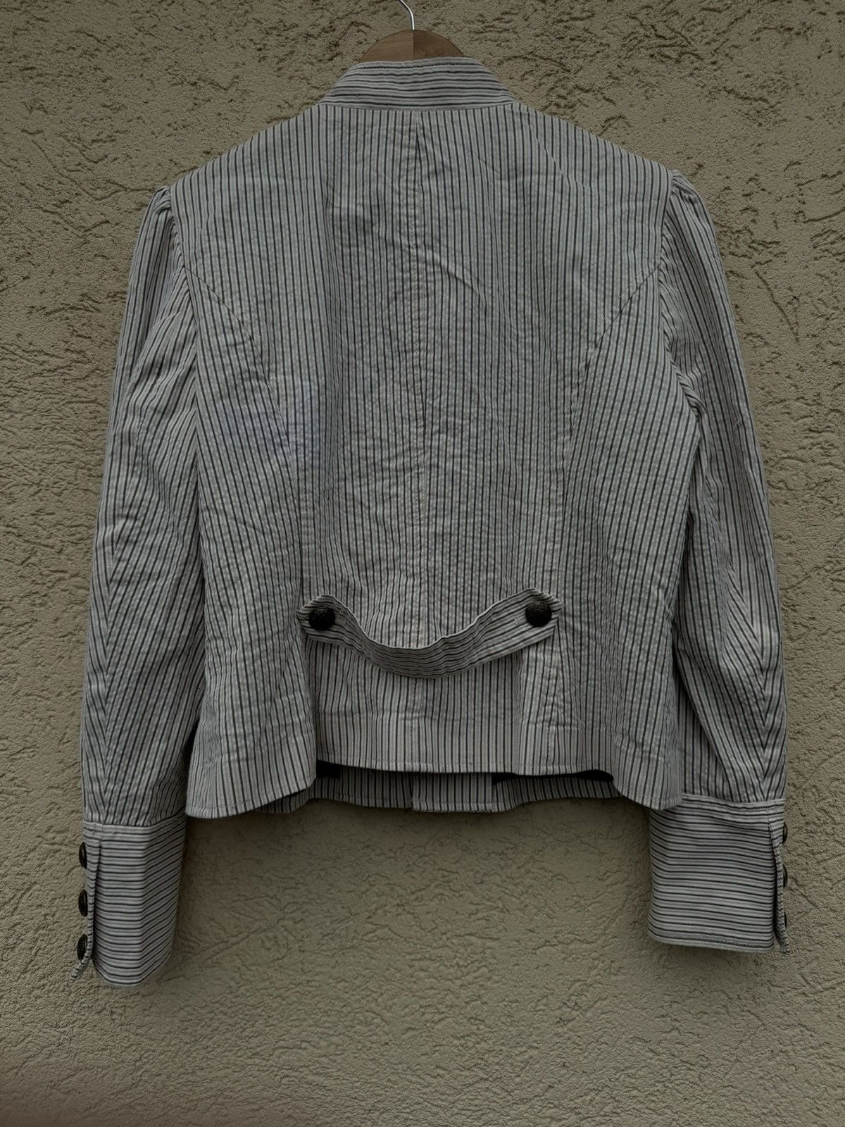 Le Grande Bleu (L.G.B.) Vintage 00s Napoleon Button Hussar Striped Blazer Jacket Size US S / EU 44-46 / 1 - 2 Thumbnail