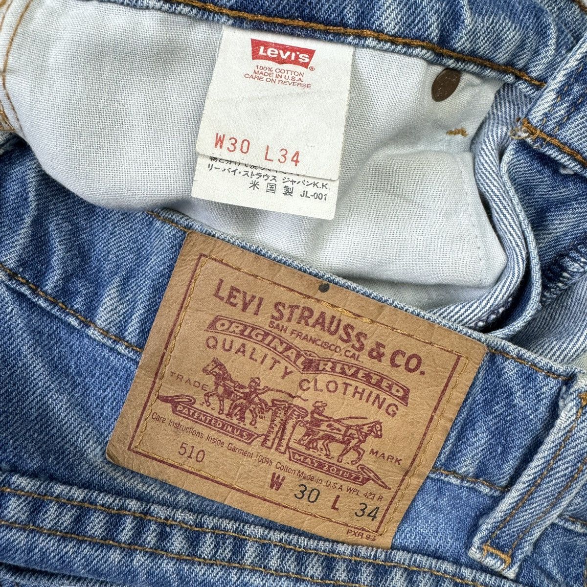 Levi's × Vintage 1996 Vintage Levis 510 Blue Jeans Cat Patch Jeans- sf1 Size US 29 - 8 Thumbnail